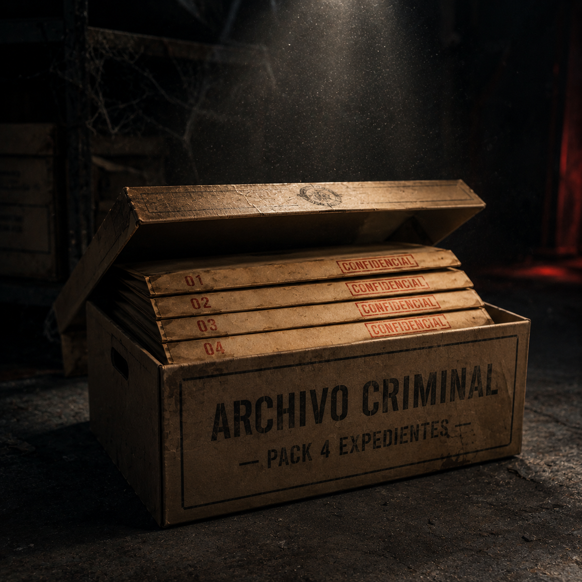 🗂️ PACK 4 CASOS CRIMINALES (se puede imprimir o jugar online)